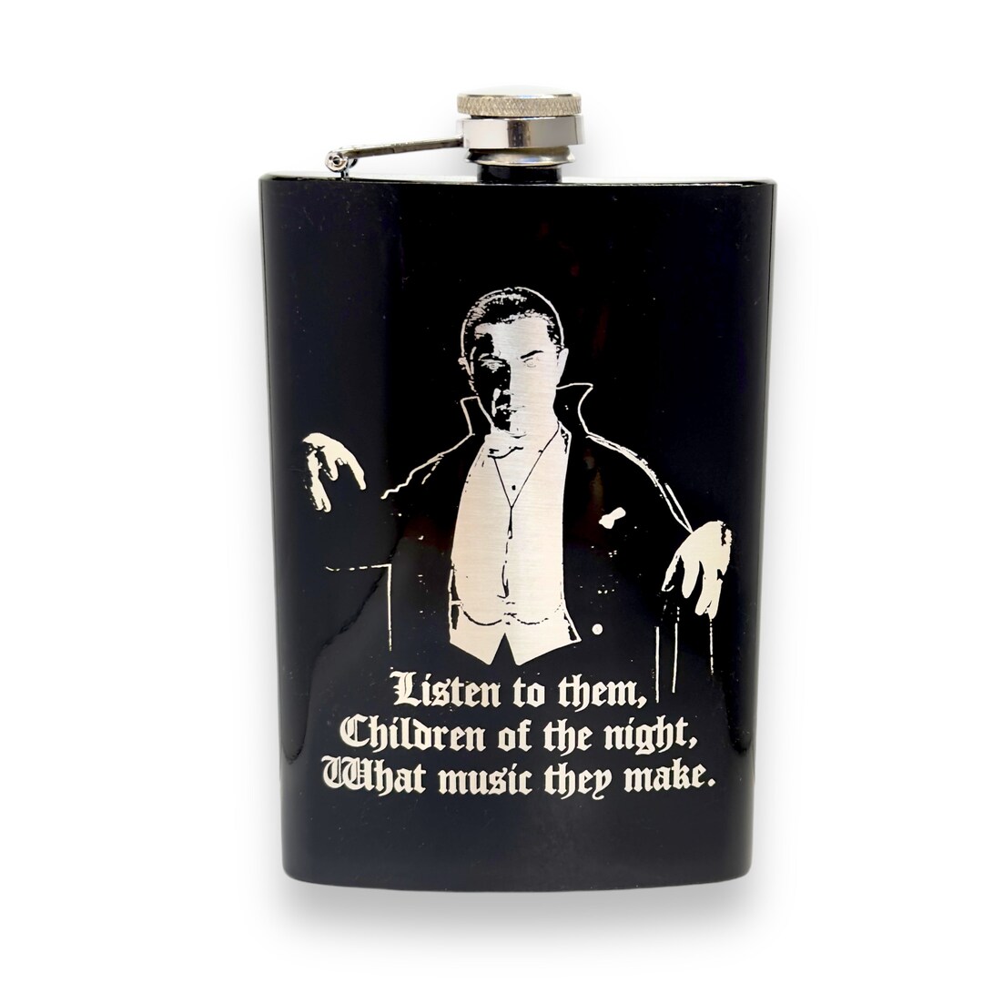 8oz BLACK Children of the Night Flask 8oz BLACK Children of the Night Flask